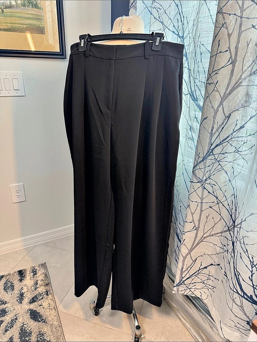 Chico's Wide Leg Pants in Black Size 14T NWT